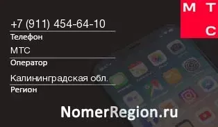 Кто звонил с 9114546410 - регион и оператор